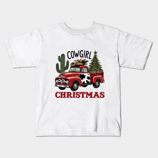 Cowgirl Christmas Kids T-Shirt